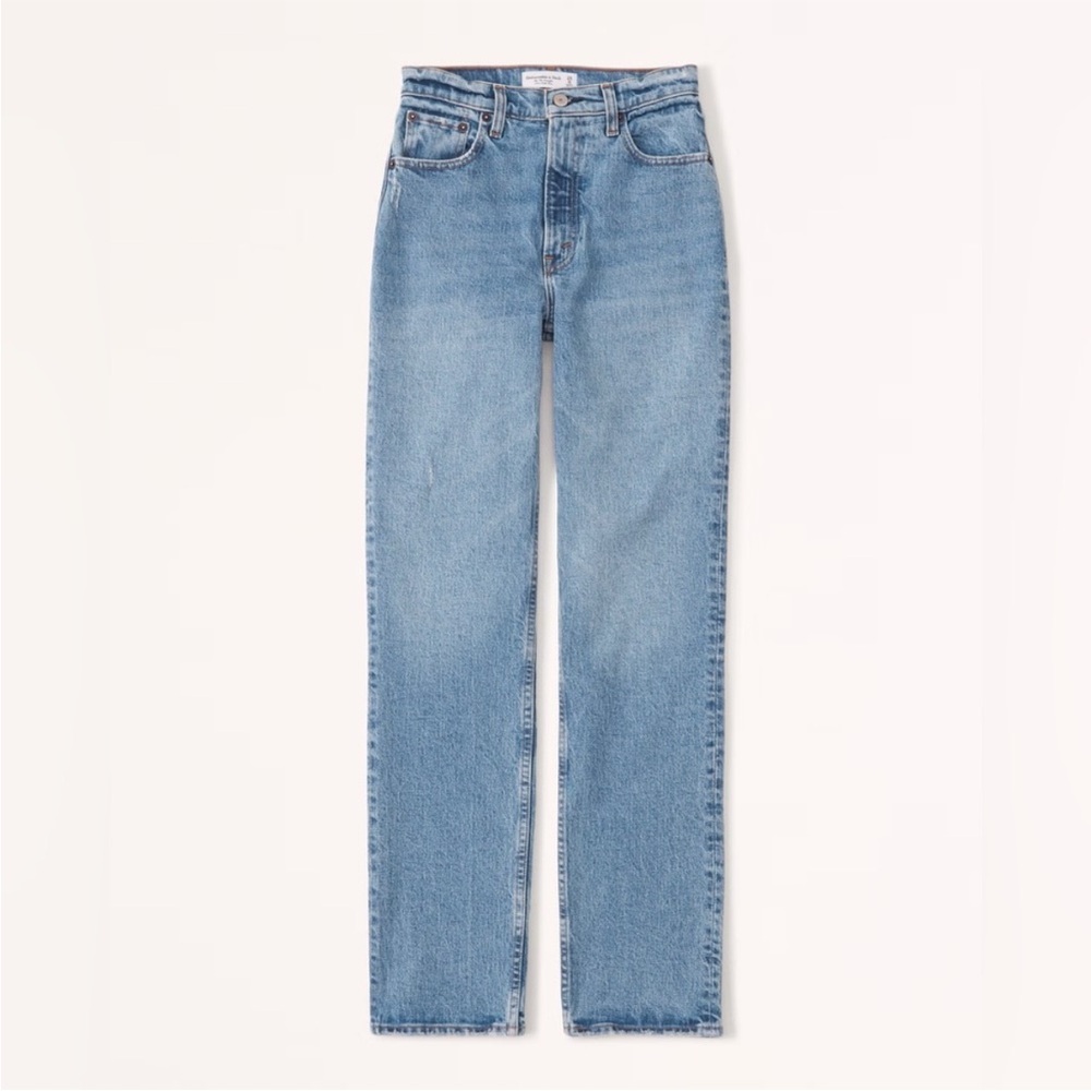 Abercrombie & Fitch The 90s Straight Ultra High Rise Jeans Curve Love Size 26 2 - Picture 2 of 7